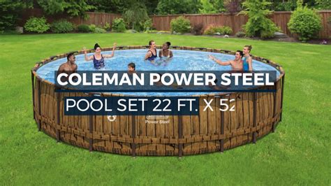 coleman power steel 22 x 52 frame pool set box|22x52 coleman pool manual.